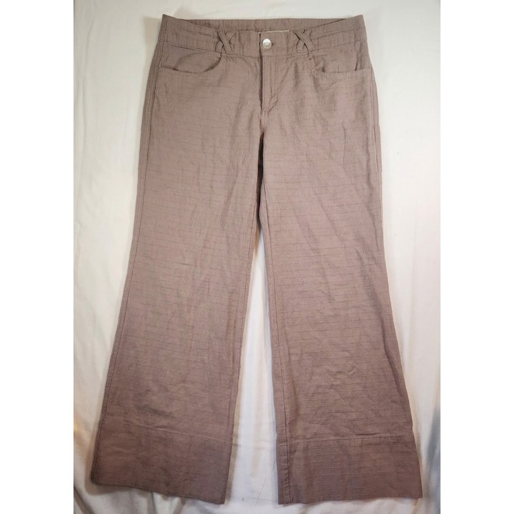 Indigenous One Weave Organic Cotton Handwoven Wide Leg Pants Mauve Brown Large